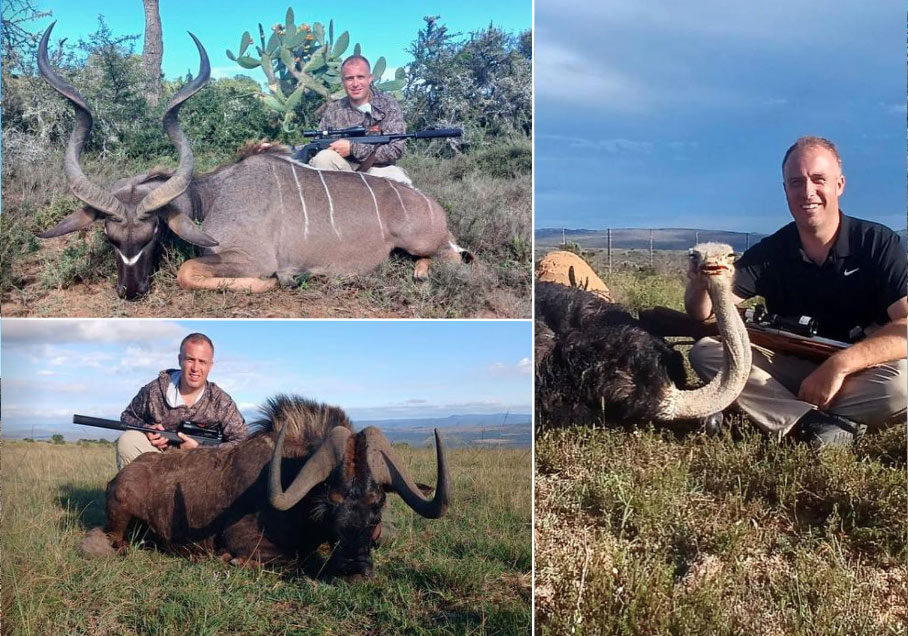 Heath with his kudu trophy in the Eastern Cape